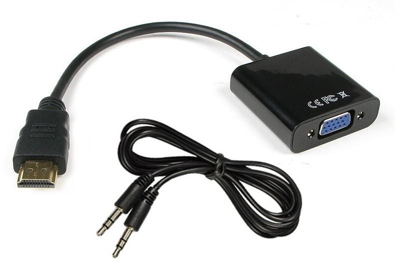 מתאם TOPX HDMI TO VGA With Audio