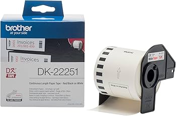 סרט רציף 62 מ"מ שחור ואדום Brother DK-22251