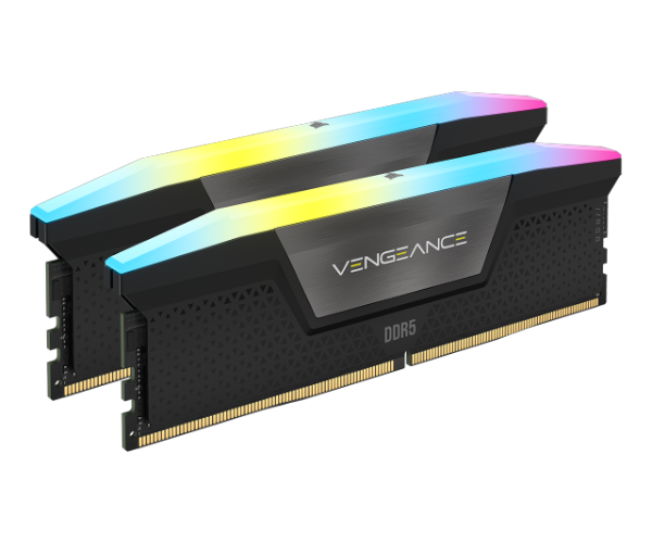 זיכרון CORSAIR VENGEANCE RGB 96GB 2x48GB DDR5 5600MHz C40
