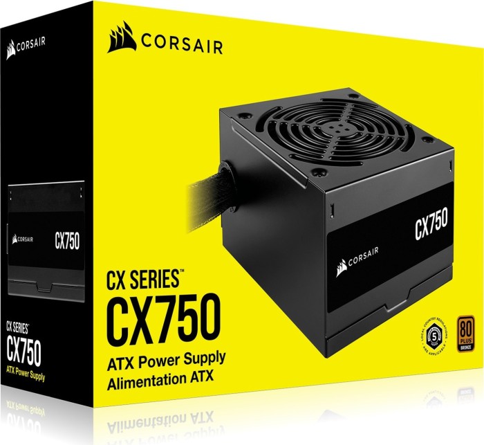 ספק כח CORSAIR CX Series CX750 – 750 Watt 80 PLUS Bronze ATX Power Supply