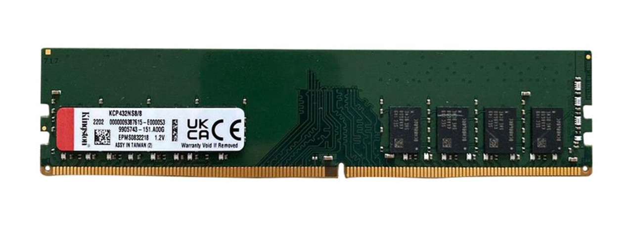 זיכרון KINGSTON LONG DIMM 8GB DDR4 3200Mhz
