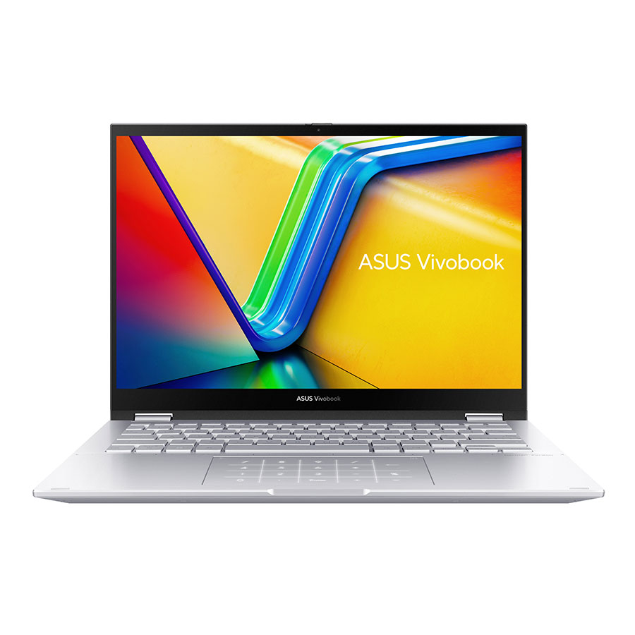 מחשב נייד ASUS  Vivobook S 14 Flip  i5-13500H/16GB DDR5/1TB M.2 SSD/14"T 2.8K OLED/Silver/FD