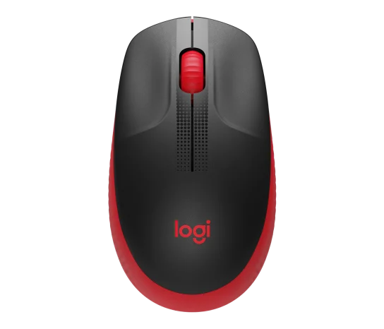 עכבר אלחוטי Logitech Full-Size Wireless mouse M190- Red