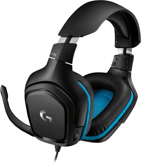 סט אוזניות ומיקרופון לגיימרים Logitech G432 7.1 Surround Sound Wired Gaming Headset