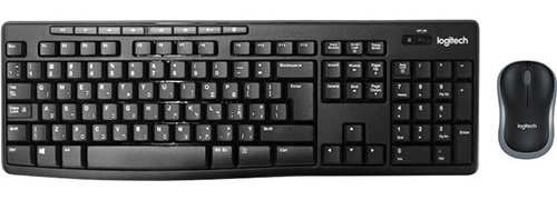 סט מקלדת ועכבר Logitech MK295 Silent Wireless Combo Black