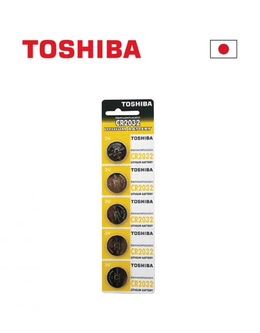 סוללה  CR2032 3V LITHIUM חבילה 5 יח' תוצרת Toshiba