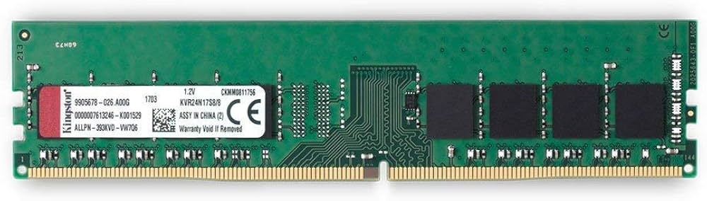 זיכרון KINGSTON LONG DIMM 8GB DDR4 2400Mhz