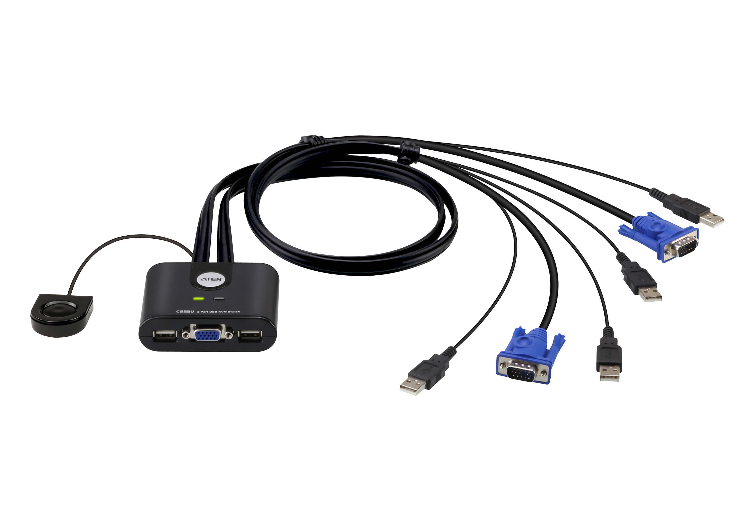 מתג ATEN CS22U 2 Port VGA KVM Switch 