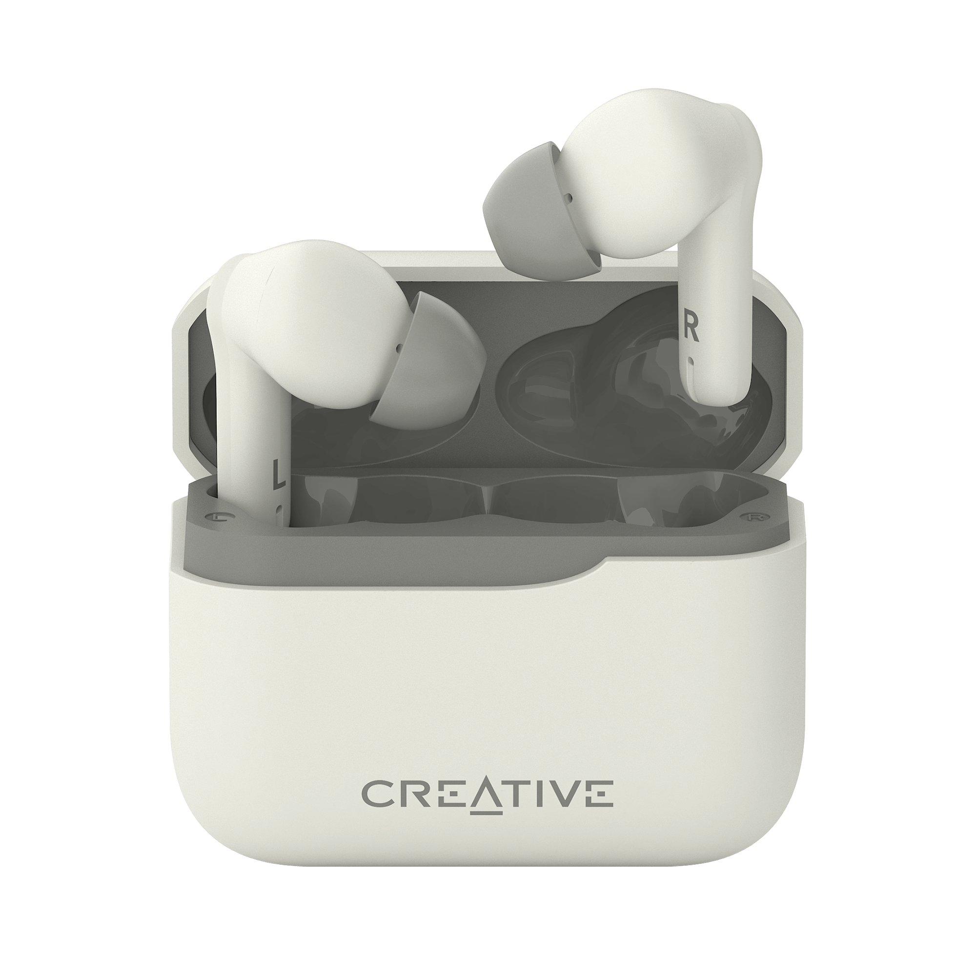 אוזניות ומיקרופון אלחוטי כולל סינון רעשים Creative Zen Air Plus לבן קרם