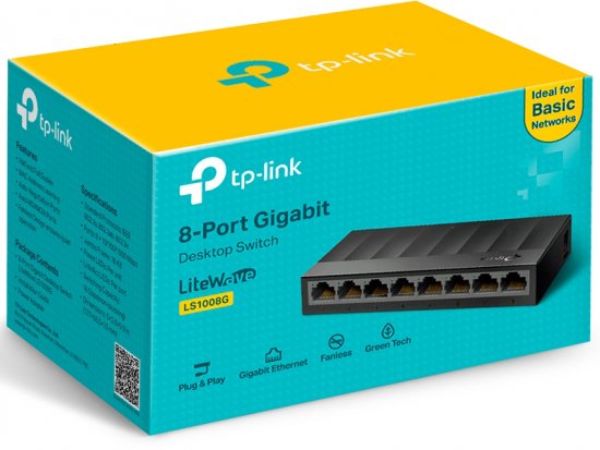 מתג Tp-Link LS1008G 8-Port Gigabit Desktop Switch