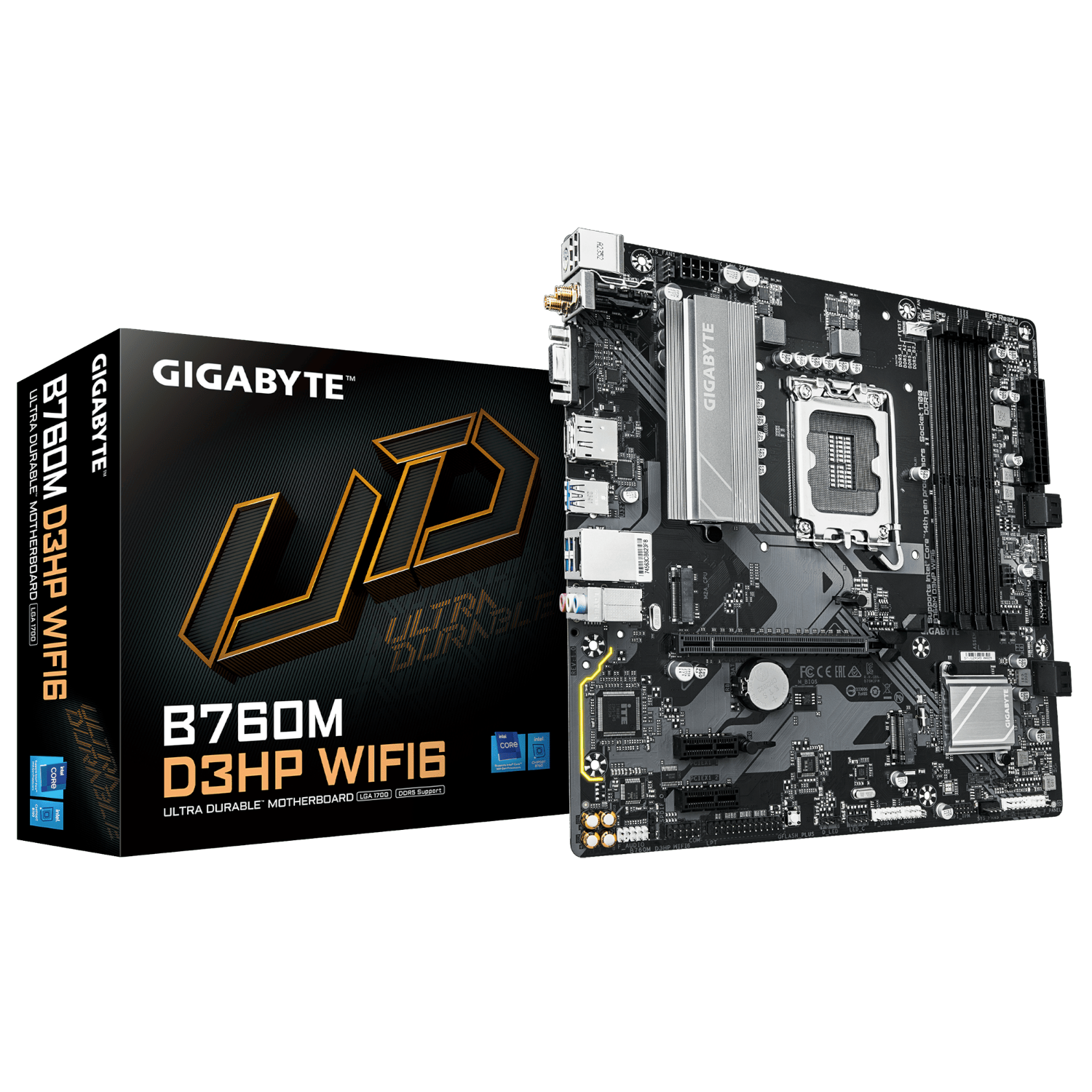 לוח ראשי GigaByte B760M D3HP WIFI6 DDR5  -  Socket 1700