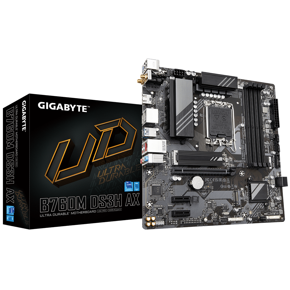 לוח ראשי GigaByte B760M DS3H AX DDR5 - Socket 1700