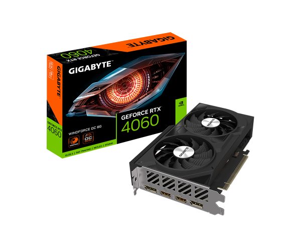 כרטיס מסך Gigabyte RTX 4060 WINDFORCE 2 OC 8GB