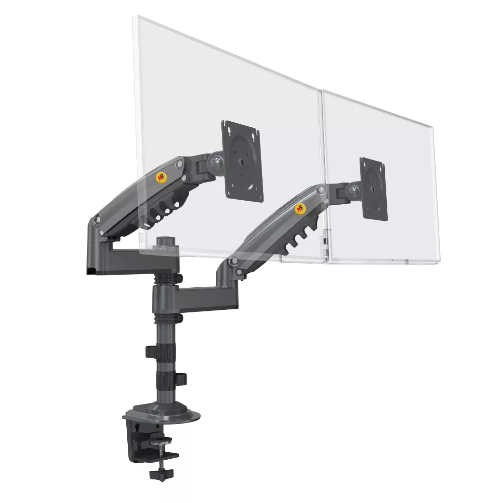 זרוע שולחנית דו מפרקית לשני מסכים NB H180