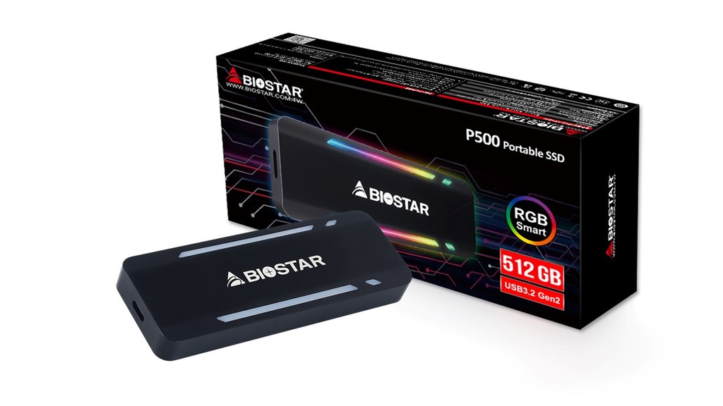דיסק קשיח חיצוני Biostar  P500-512GB - RGB