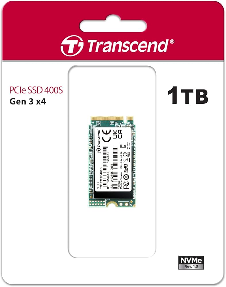 דיסק קשיח Transcend S400 1TB 2242 PCIe NVME