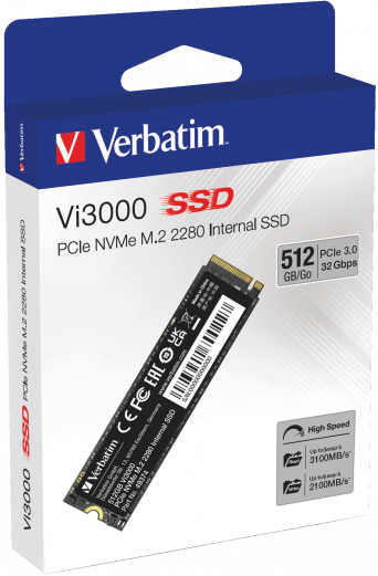 דיסק קשיח Verbatim Vi3000 512GB PCIe NVMe SSD