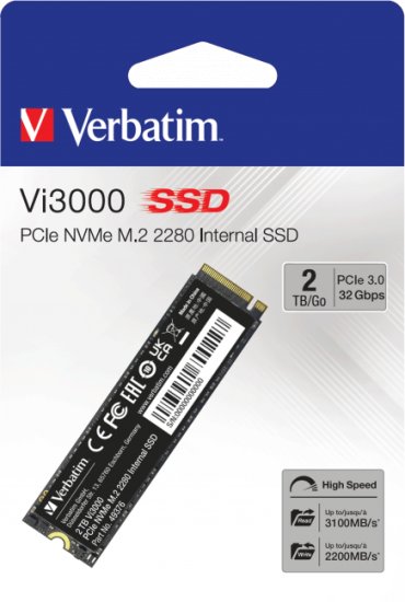 דיסק קשיח Verbatim Vi3000 2TB PCIe NVMe SSD