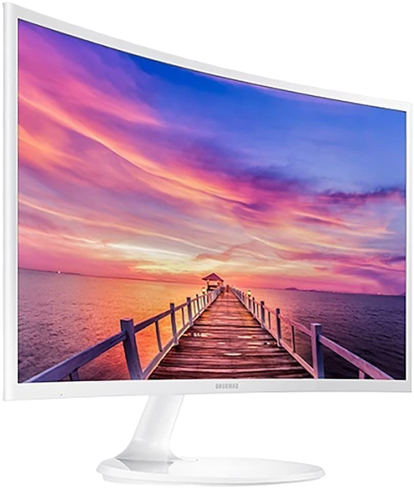 מסך מחשב קעור לבן SAMSUNG C27F391FHR 27" Curved , VGA HDMI 4ms White