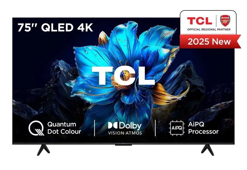 טלוויזיה TCL 75" 4K QLED SMART Google TV 75P7K