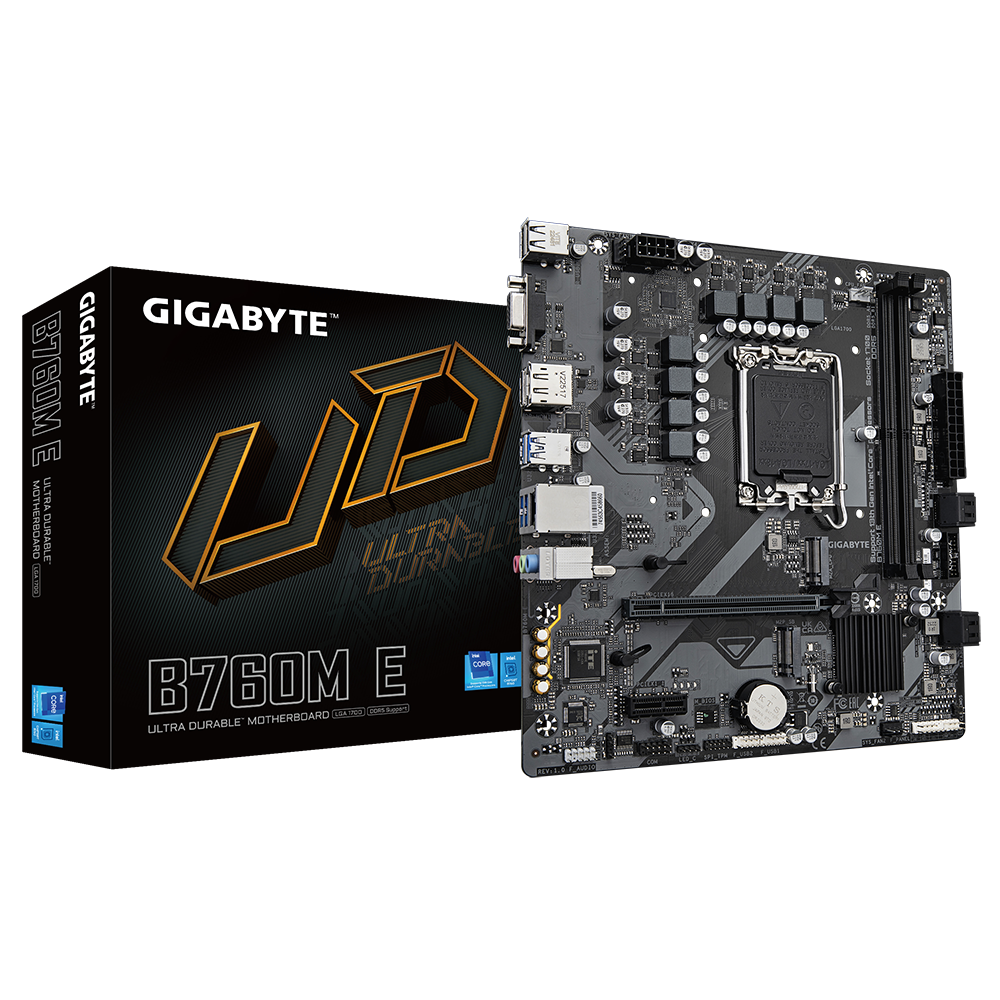 לוח ראשי GigaByte B760M E DDR5  -  Socket 1700