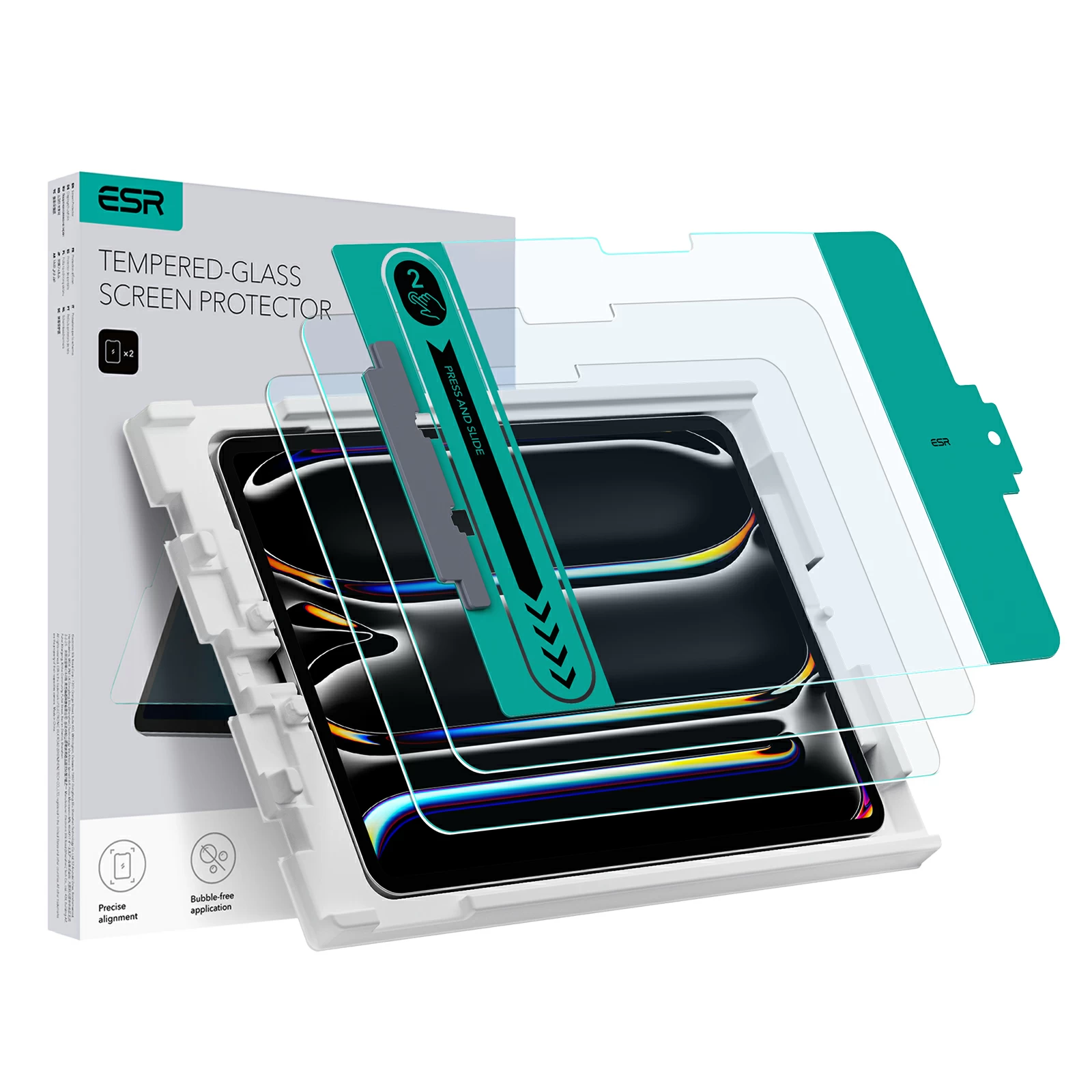 מגן זכוכית לטאבלט ESR Tempered-Glass Screen Protector, Compatible with iPad Pro 13 (2024)