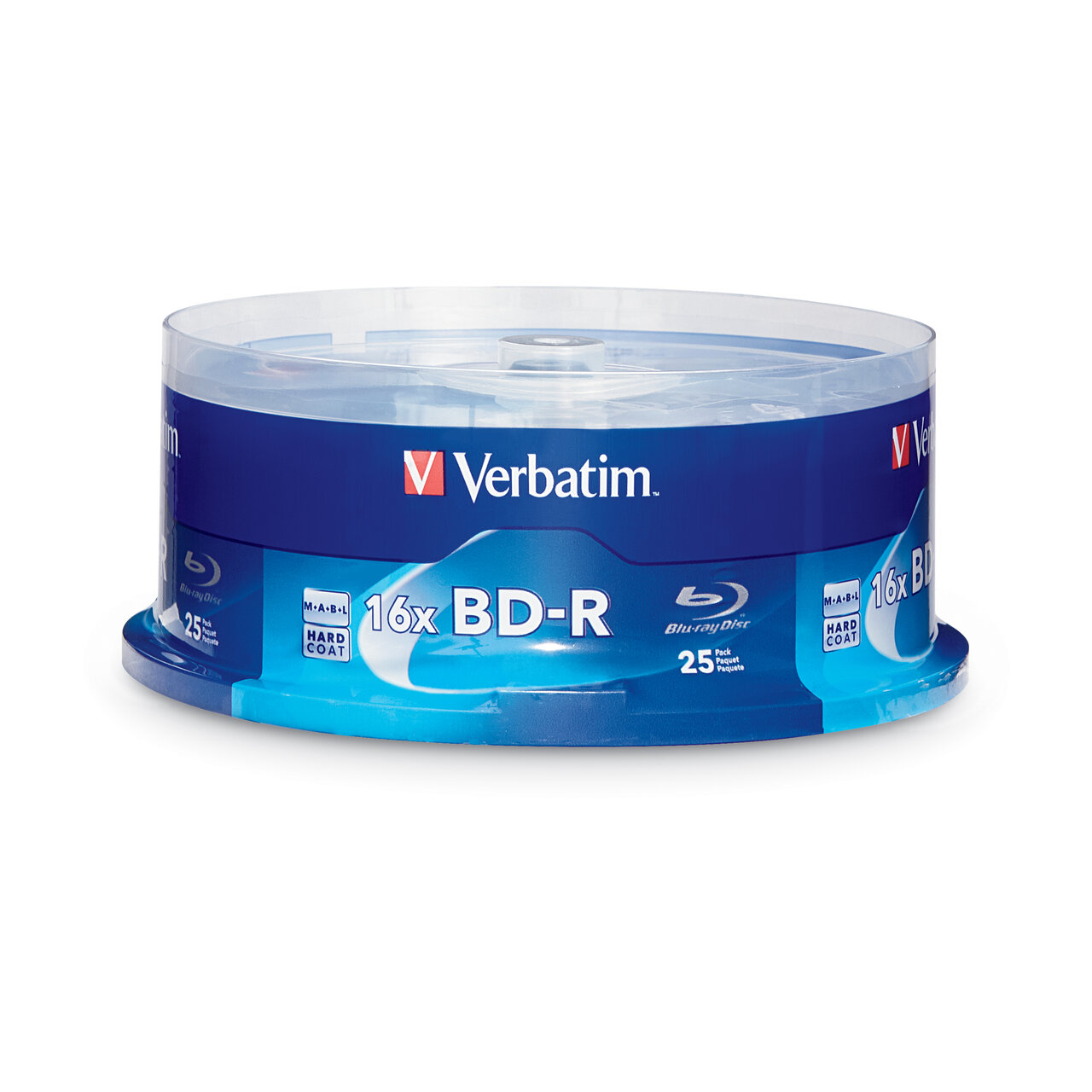 תקליטור בלו ריי VERBATIM Blu-Ray Media BD-R, 16X, 25GB CAKE 25