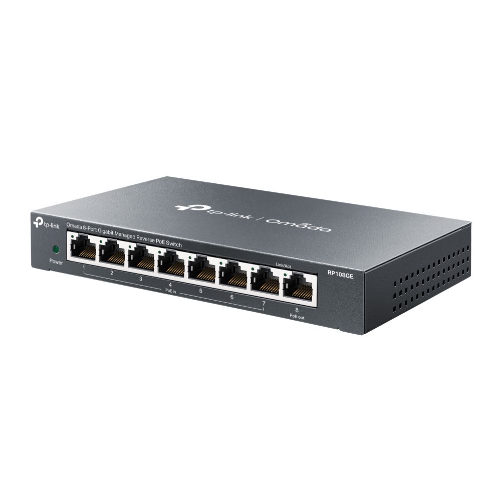 מתג 8 ערוצים  TP-LINK 8-Port Gigabit Managed Reverse PoE Switch TL-RP108GE