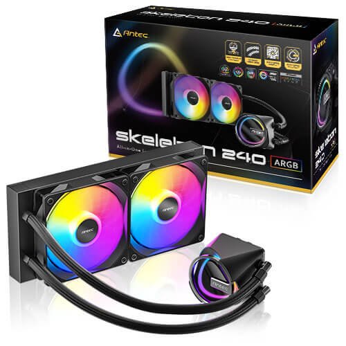 קירור נוזלי Antec SKELETON 240 ARGB Liquid CPU Cooler Black
