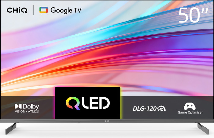 טלוויזה חכמה CHIQ U50QM10S - 50" QLED 4K Google TV
