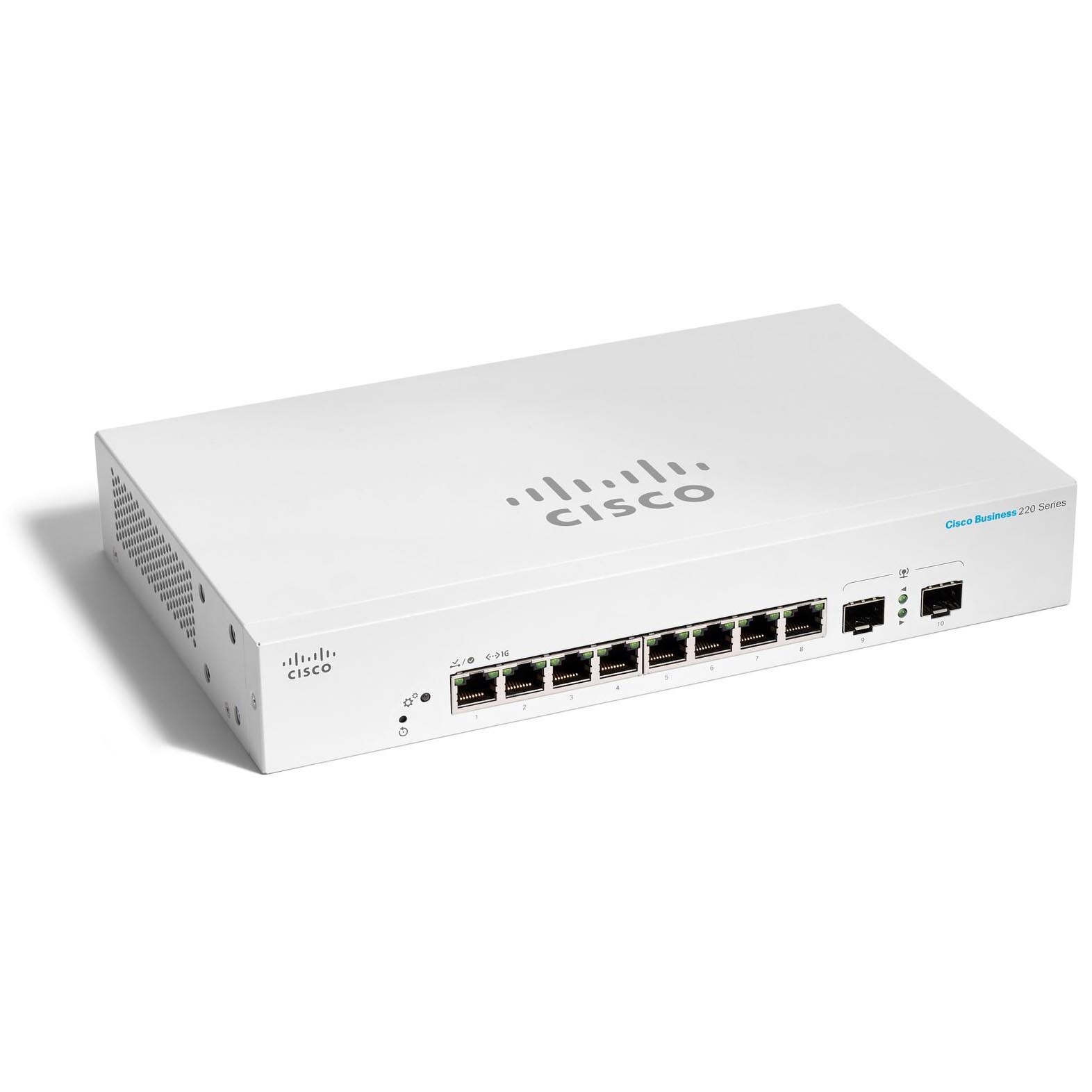 מתג 8 ערוצים Cisco Gigabit Desktop CBS220-8T-E-2G-EU