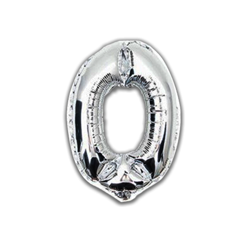 בלון מספרים 0 - כסף
