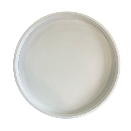  מגש עץ עגול מעוצב 35 סמ - לבן