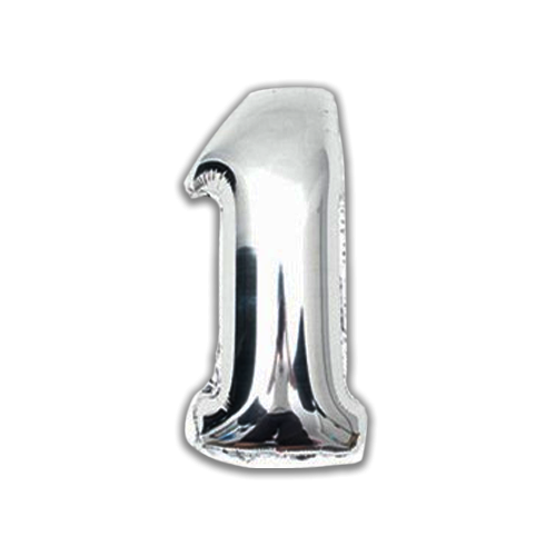 בלון מספרים 1 - כסף