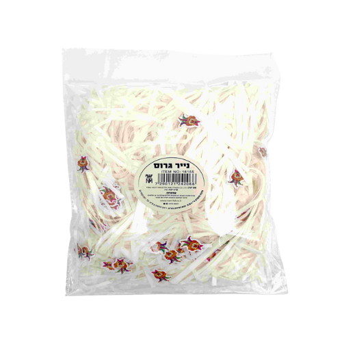 נייר גרוס קונפטי ליצן לפורים - לבן