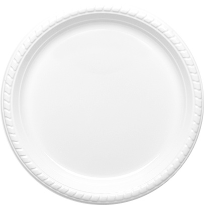 צלחת 10 פלסטיק color ארוז 18 יח'-  לבן