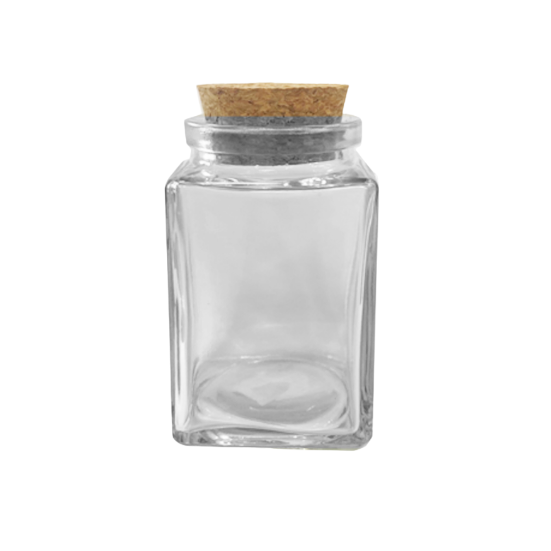 צנצנת זכוכית פקק שעם - קטן