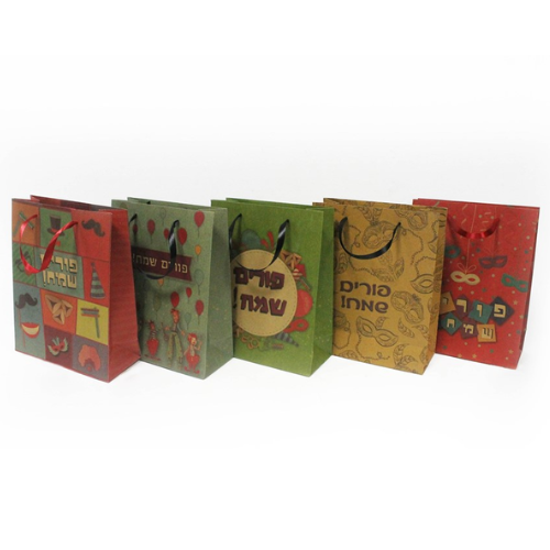 שקית נייר למשלוח מנות נייר חום - גדול