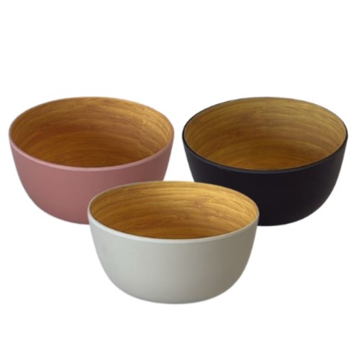 קערה מלמין עץ בינונית - צבע משתנה 