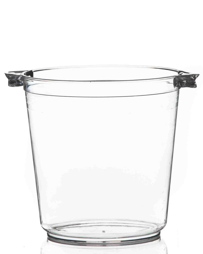 דלי קרח מפלסטיק גדול - שקוף