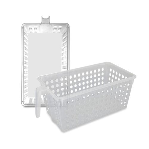 ארגונית לאחסון עם ידית 28*11 ס"מ- שקוף