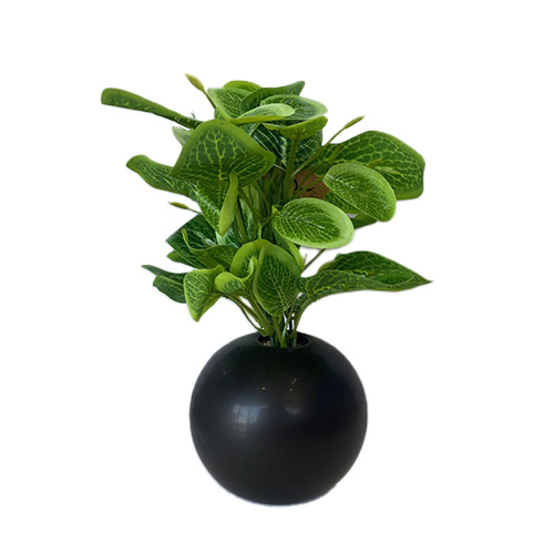 עציץ כד עגול 25 ס"מ - שחור מט