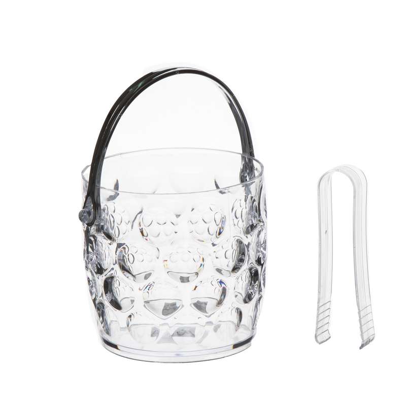 דלי קרח קריסטל עם ידית - שקוף