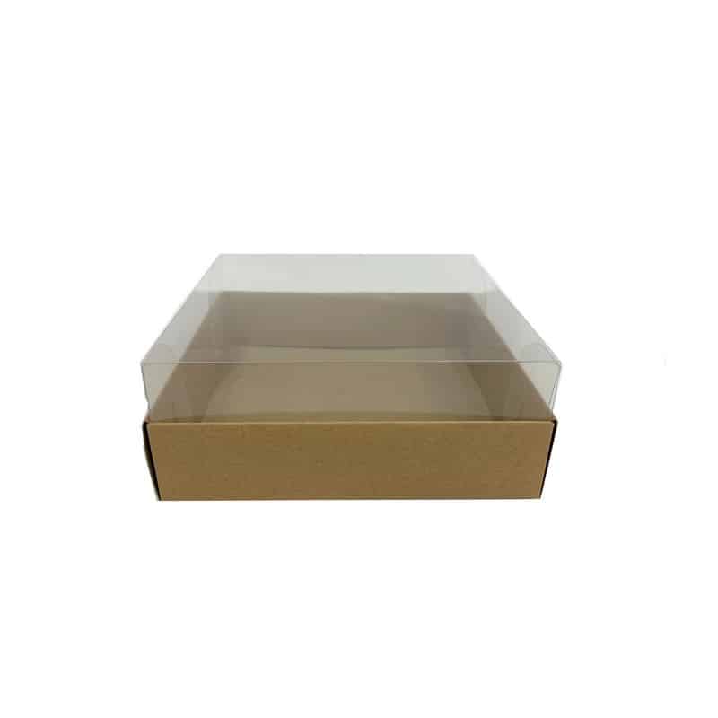 קופסה חצי שקופה 20X20 ס"מ קראפט - בינוני