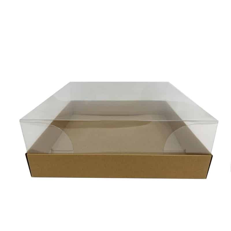 קופסא חצי שקופה עם מכסה 31*31*10 ס"מ קראפט 