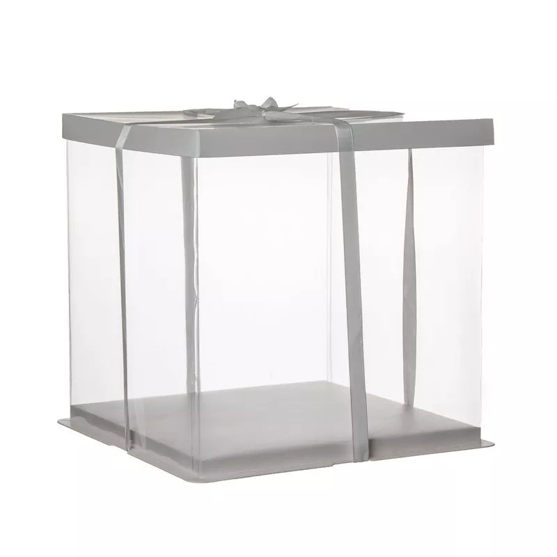 קופסה שקופה 30X30 ס"מ + סרט - גדול