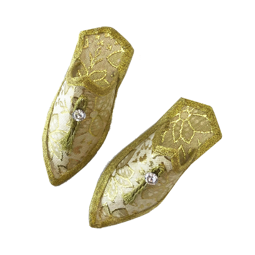 מיני נעליים מרוקאיות  12 יחידות - זהב