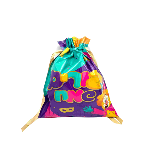 שקית צלופן פורים שמח 10 יח - צבעוני