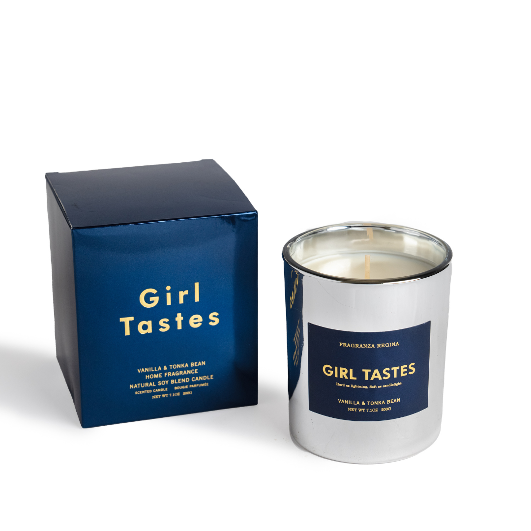 נר ריחני מטאלי ניחוח וניל 200 ג'