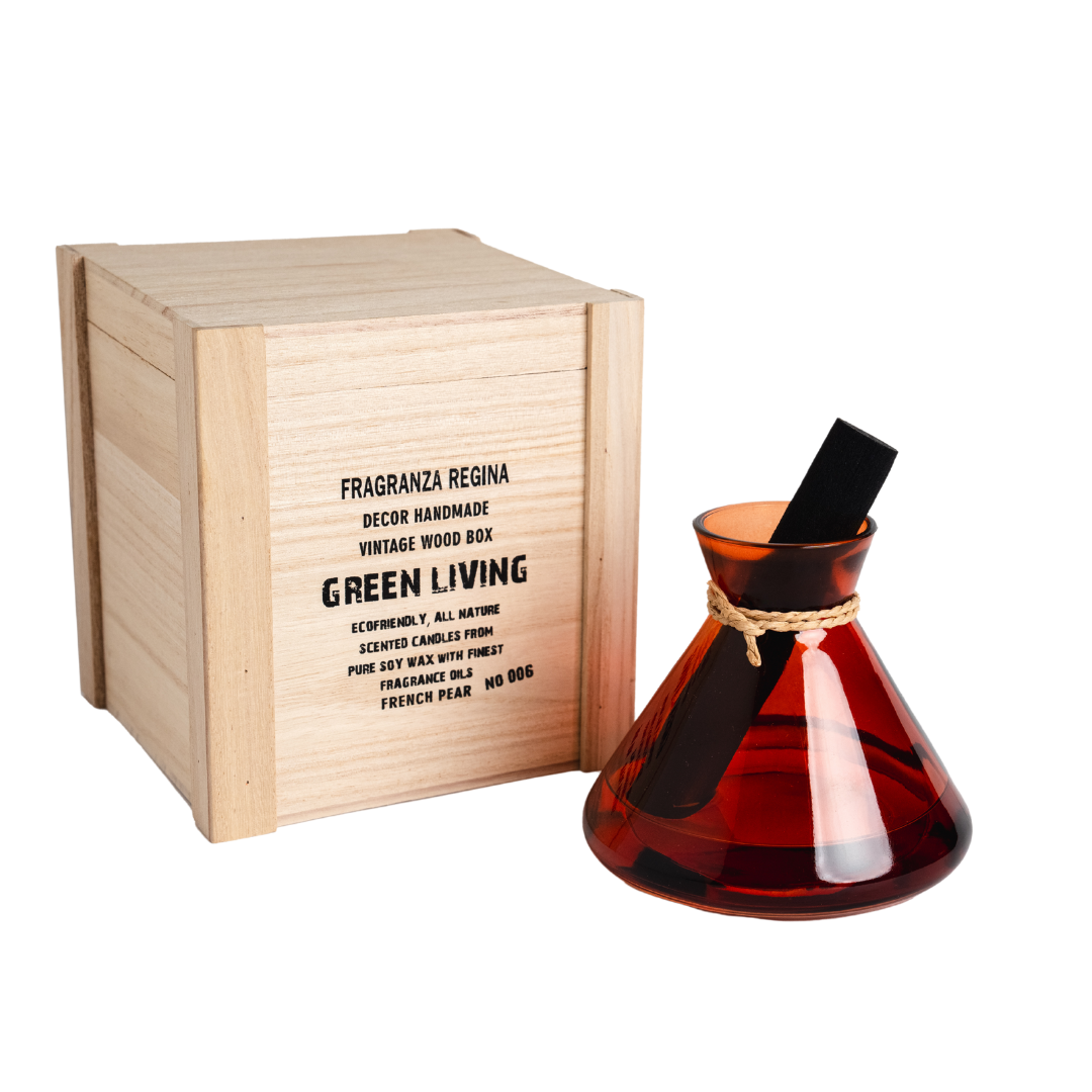 מפיץ ריח קופסאת עץ אדום 120 מ"ל 